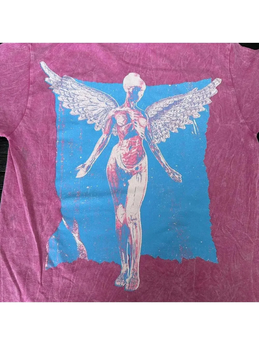 NIRVANA In Utero Pink & Blue Tee - Small